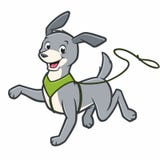 Kreskówka pies na smyczu ilustracji Kreskówka pies na smyczu ilustracji