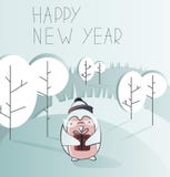Kreskówka pingwinu pozycja na wzgórzu w wektorze ilustracja wektor Kreskówka pingwinu pozycja na wzgórzu w wektorze ilustracja wektor