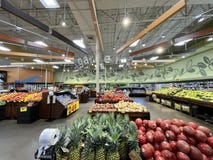 Kroger retail store interior Christmas Eve on Columbia Road Pineapple and pomegranate