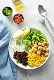 Kryddig höna för Chipotle med rishavre, bönor royaltyfri bild Kryddig höna för Chipotle med rishavre, bönor royaltyfri bild