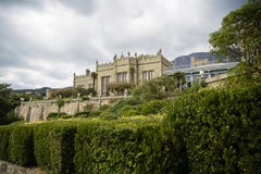 Krym slott 2018 för Yalta Vorontsov ` s arkivfoto Krym slott 2018 för Yalta Vorontsov ` s arkivfoto