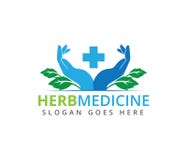 Kräutermedizinklinik-Logodesign der ärztlichen Behandlung der apotheke stock abbildung Kräutermedizinklinik-Logodesign der ärztlichen Behandlung der apotheke stock abbildung
