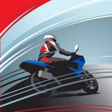 Kręcenie motocyklu setkarz na śladzie ilustracja wektor Kręcenie motocyklu setkarz na śladzie ilustracja wektor