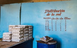 Kubanische Lebensmittel-Rationierung stockfoto Kubanische Lebensmittel-Rationierung stockfoto