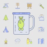 kubek dla campingowej ikony Szczegółowy set koloru campingu narzędzia ikony Premia graficzny projekt Jeden inkasowe ikony dla str royalty ilustracja kubek dla campingowej ikony Szczegółowy set koloru campingu narzędzia ikony Premia graficzny projekt Jeden inkasowe ikony dla str royalty ilustracja