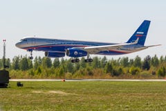 Kubinka Moskvaregion, Ryssland - 05/12/2018: Rysk Tupolev för luftbevakningflygplan Tu-214ON arkivfoton Kubinka Moskvaregion, Ryssland - 05/12/2018: Rysk Tupolev för luftbevakningflygplan Tu-214ON arkivfoton