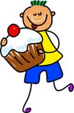 Kuchenkind stock abbildung Kuchenkind stock abbildung