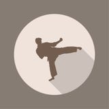Kung Fu Master Icon, progettazione piana royalty illustrazione gratis Kung Fu Master Icon, progettazione piana royalty illustrazione gratis