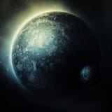 Kunst des dunklen Raumes mit Planeten lizenzfreie abbildung Kunst des dunklen Raumes mit Planeten lizenzfreie abbildung
