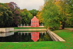 Kuskovo Park In Moscow. Dutch House. Autumn Nature And Pond. Stock Image Kuskovo Park In Moscow. Dutch House. Autumn Nature And Pond. Stock Image