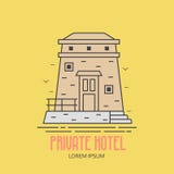 Kusthotel Logotype vector illustratie Kusthotel Logotype vector illustratie
