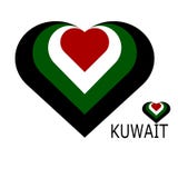 Kuwejt flaga w postaci kierowego symbolu ilustracji Kuwejt flaga w postaci kierowego symbolu ilustracji