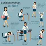 Kvinna på arbete royaltyfri illustrationer Kvinna på arbete royaltyfri illustrationer