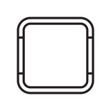 Kwadratowy ikona wektoru znak i symbol odizolowywający na białym tle, Kwadratowy logo pojęcie ilustracja wektor Kwadratowy ikona wektoru znak i symbol odizolowywający na białym tle, Kwadratowy logo pojęcie ilustracja wektor