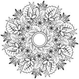 Kwiecisty mandala Wektorowy ilustracyjny zentangl Doodle rysunek Medytacyjni ?wiczenia Kolorystyki ksi??ki anty stres ilustracja wektor Kwiecisty mandala Wektorowy ilustracyjny zentangl Doodle rysunek Medytacyjni ?wiczenia Kolorystyki ksi??ki anty stres ilustracja wektor