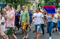 Kyiv, de Oekraïne - Juni 23, 2019 Maart van gelijkheid LGBT maart KyivPride Vrolijke parade royalty-vrije stock foto Kyiv, de Oekraïne - Juni 23, 2019 Maart van gelijkheid LGBT maart KyivPride Vrolijke parade royalty-vrije stock foto