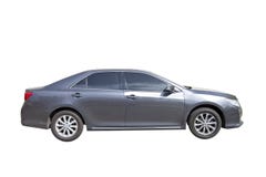 KYIV, DE OEKRAÏNE - MEI 13, 2018: model van de TOYOTA-auto van grijze kleur Geïsoleerdj op witte achtergrond royalty-vrije stock afbeeldingen KYIV, DE OEKRAÏNE - MEI 13, 2018: model van de TOYOTA-auto van grijze kleur Geïsoleerdj op witte achtergrond royalty-vrije stock afbeeldingen
