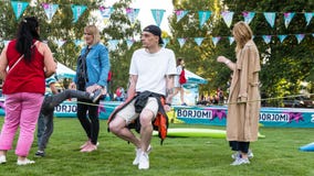 Kyiv, Ukraine - 07.09.2019: Atlas Weekend music festival outdoors, first day. Millennials are relaxin at music festival royalty free stock photography Kyiv, Ukraine - 07.09.2019: Atlas Weekend music festival outdoors, first day. Millennials are relaxin at music festival royalty free stock photography