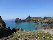 Kynance Cove, Lizard Island, Cornwall, England royalty free stock image Kynance Cove, Lizard Island, Cornwall, England royalty free stock image