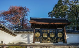 Wooden gate of Shinto Shrine in Kyoto royalty free stock photos Wooden gate of Shinto Shrine in Kyoto royalty free stock photos