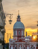Kyrka av St Panteleimon botemedelen, St Petersburg, Ryssland fotografering för bildbyråer Kyrka av St Panteleimon botemedelen, St Petersburg, Ryssland fotografering för bildbyråer