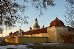 Kyrka av vår dam Victorious, vitt berg, BÃlà ¡ hora royaltyfri bild Kyrka av vår dam Victorious, vitt berg, BÃlà ¡ hora royaltyfri bild