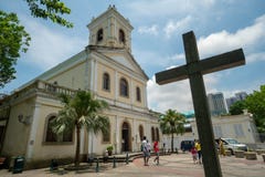 Kyrka i gamlan Macao, PR Kina arkivbild Kyrka i gamlan Macao, PR Kina arkivbild