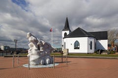 Kyrklig konstmitt Cardiff för norrman arkivbild Kyrklig konstmitt Cardiff för norrman arkivbild