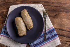 Kål rullar med nötkött, ris och grönsaker Sidor för välfylld kål med kött Dolma, sarma, sarmale, golubtsy eller golabki royaltyfria foton Kål rullar med nötkött, ris och grönsaker Sidor för välfylld kål med kött Dolma, sarma, sarmale, golubtsy eller golabki royaltyfria foton