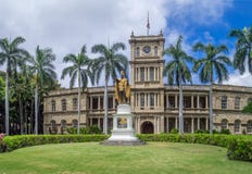König Kamehameha I Statue, Ali-iolani gesund lizenzfreie stockfotos König Kamehameha I Statue, Ali-iolani gesund lizenzfreie stockfotos