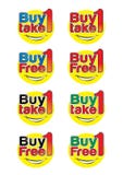 KÖP 1 TAR 1 FRIA LYCKLIGT stock illustrationer KÖP 1 TAR 1 FRIA LYCKLIGT stock illustrationer