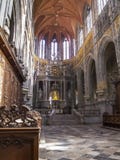 Kören av Sts Peter och Paul Basilica i Helgon-Hubert, Belgien arkivbild Kören av Sts Peter och Paul Basilica i Helgon-Hubert, Belgien arkivbild