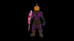 Kürbis-Mann-Kostüm-Charakter Loopable furchtsamer HD Halloween 3D mit Alpha Layer Transparent Background Animated-Grafik 1080p 30 lizenzfreie abbildung Kürbis-Mann-Kostüm-Charakter Loopable furchtsamer HD Halloween 3D mit Alpha Layer Transparent Background Animated-Grafik 1080p 30 lizenzfreie abbildung