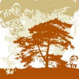 L'albero, grunge fiorisce l'ornamento illustrazione vettoriale L'albero, grunge fiorisce l'ornamento illustrazione vettoriale