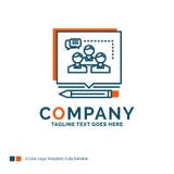 L'analisi, discussione, affare, convince, dibatte Logo Design blu illustrazione di stock L'analisi, discussione, affare, convince, dibatte Logo Design blu illustrazione di stock