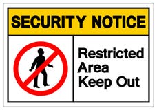 L'area limitata dell'avviso di sicurezza impedisce di entrare il segno di simbolo dell'avviso, l'illustrazione di vettore, isolat illustrazione di stock L'area limitata dell'avviso di sicurezza impedisce di entrare il segno di simbolo dell'avviso, l'illustrazione di vettore, isolat illustrazione di stock