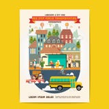 L'autobus arrêtent le transport en commun illustration stock L'autobus arrêtent le transport en commun illustration stock
