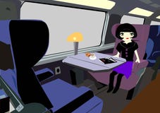 L'avventura di Mimmy sul treno royalty illustrazione gratis L'avventura di Mimmy sul treno royalty illustrazione gratis