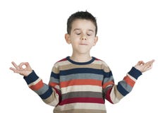 L'enfant méditent Photos libres de droits L'enfant méditent Photos libres de droits