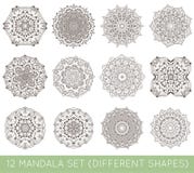 L'ensemble de fractale ethnique Mandala Vector Meditation Tattoo regarde le lik illustration stock L'ensemble de fractale ethnique Mandala Vector Meditation Tattoo regarde le lik illustration stock