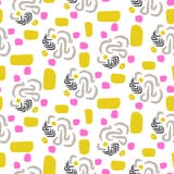 L'estratto caotico modella il modello giallo e rosa senza cuciture di vettore royalty illustrazione gratis L'estratto caotico modella il modello giallo e rosa senza cuciture di vettore royalty illustrazione gratis