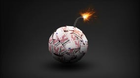 L'euro devise fait la bombe, éclatent pour faire un ` de typo ÉCHOUER le ` illustration stock L'euro devise fait la bombe, éclatent pour faire un ` de typo ÉCHOUER le ` illustration stock