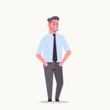 L'homme d'affaires dans la position de tenue de soirée posent l'employé de bureau de sexe masculin de sourire d'homme d'affaires illustration libre de droits L'homme d'affaires dans la position de tenue de soirée posent l'employé de bureau de sexe masculin de sourire d'homme d'affaires illustration libre de droits