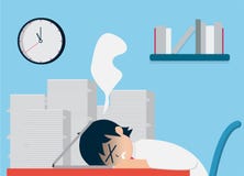 L'homme 01 de salaire travaillent dur pour être inconscient illustration stock L'homme 01 de salaire travaillent dur pour être inconscient illustration stock