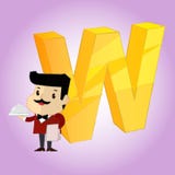 L'icône d'alphabet de W grande pour en emploient Vecteur eps10 illustration stock L'icône d'alphabet de W grande pour en emploient Vecteur eps10 illustration stock