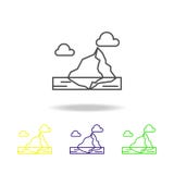 L'iceberg, glace, océan, opacifie l'icône colorée Peut être employé pour le Web, logo, l'appli mobile, UI, UX illustration libre de droits L'iceberg, glace, océan, opacifie l'icône colorée Peut être employé pour le Web, logo, l'appli mobile, UI, UX illustration libre de droits