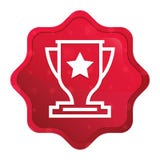 L'icona del trofeo nebbiosa è aumentato bottone rosso dell'autoadesivo dello starburst royalty illustrazione gratis L'icona del trofeo nebbiosa è aumentato bottone rosso dell'autoadesivo dello starburst royalty illustrazione gratis