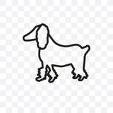 L'icône linéaire de vecteur de chien de Fox Terrier d'isolement sur le fond transparent, concept de transparent de chien de Fox T illustration libre de droits L'icône linéaire de vecteur de chien de Fox Terrier d'isolement sur le fond transparent, concept de transparent de chien de Fox T illustration libre de droits