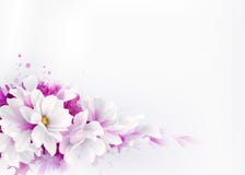 L'illustration de belles magnolias blanches, jaillissent les fleurs élégantes représentées sur le fond d'aquarelle Image libre de droits L'illustration de belles magnolias blanches, jaillissent les fleurs élégantes représentées sur le fond d'aquarelle Image libre de droits