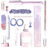 L'illustration tirée par la main d'aquarelle peinte a placé de l'isolat d'objets illustration stock L'illustration tirée par la main d'aquarelle peinte a placé de l'isolat d'objets illustration stock